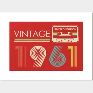 Vintage 1961 Limited Edition Cassette Posters and Art